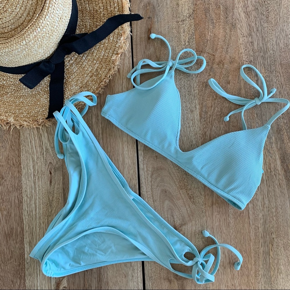 L*Space Ribbed Blue Bikini